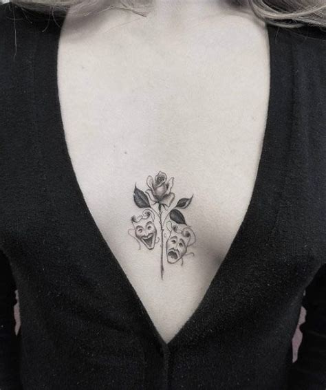 middle boob tattoo|80 Mid Breast Tattoo ideas 